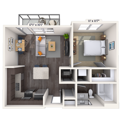 Floorplan image of unit 1115