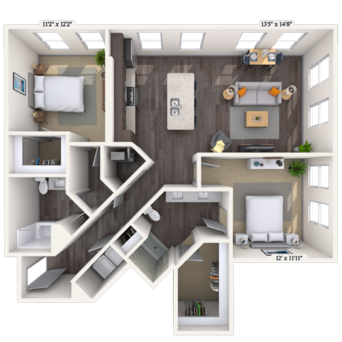 Floorplan image of unit 1202