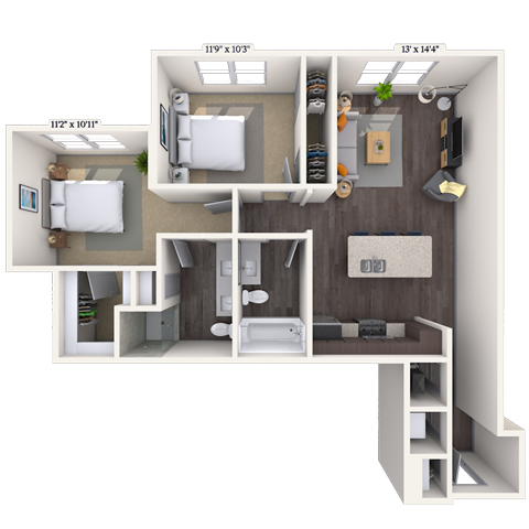 Floorplan image of unit 2424