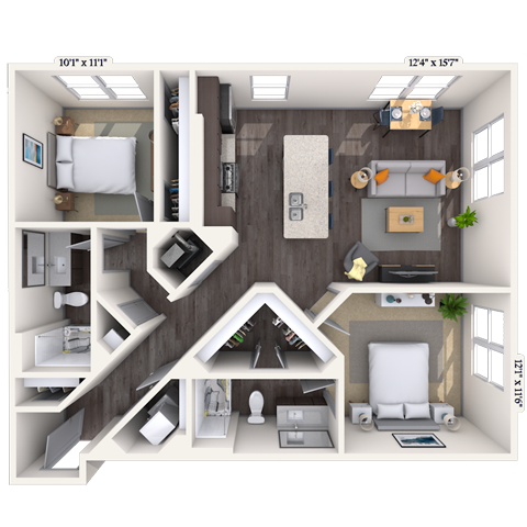 Floorplan image of unit 2632