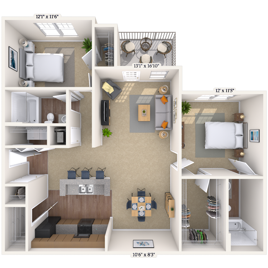 Floorplan image of unit 171709