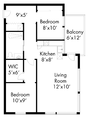 Benjamin (2 bed 1 bath)