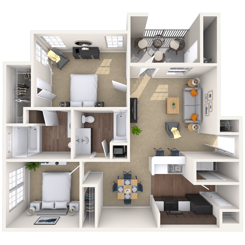 Floorplan image of unit 044207