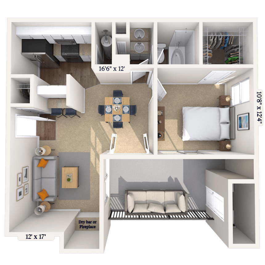 Floorplan image of unit 101019