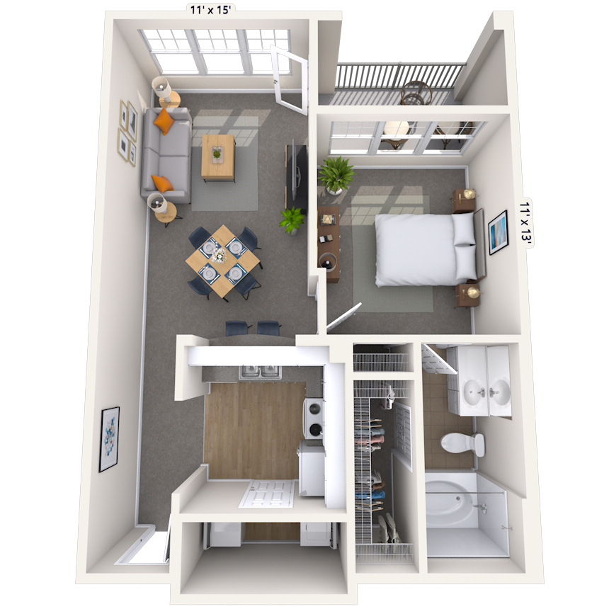 Floorplan image of unit 01358