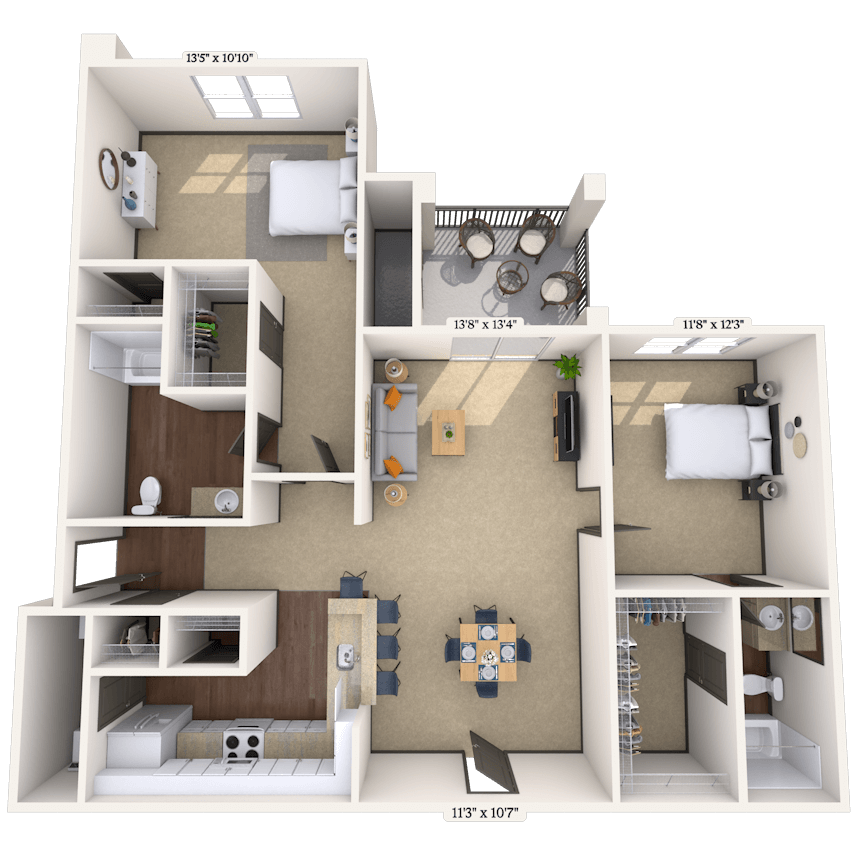 Floorplan image of unit 212125