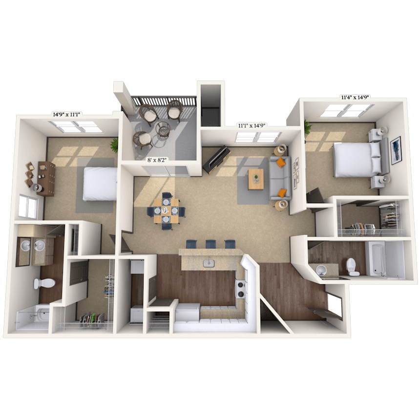 Floorplan image of unit 232337