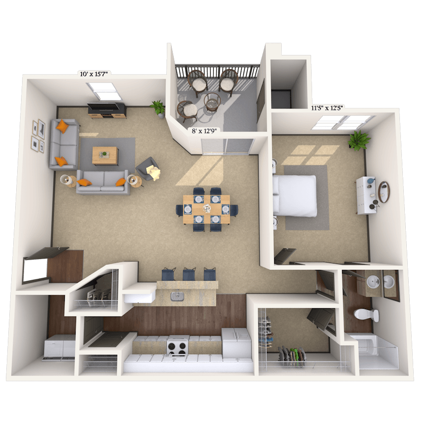 Floorplan image of unit 303014