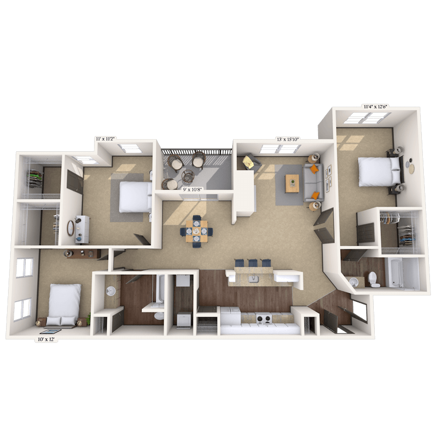 Floorplan image of unit 8812
