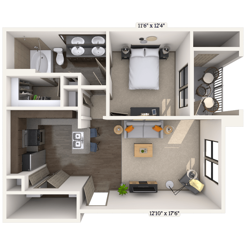 Floorplan image of unit 08306