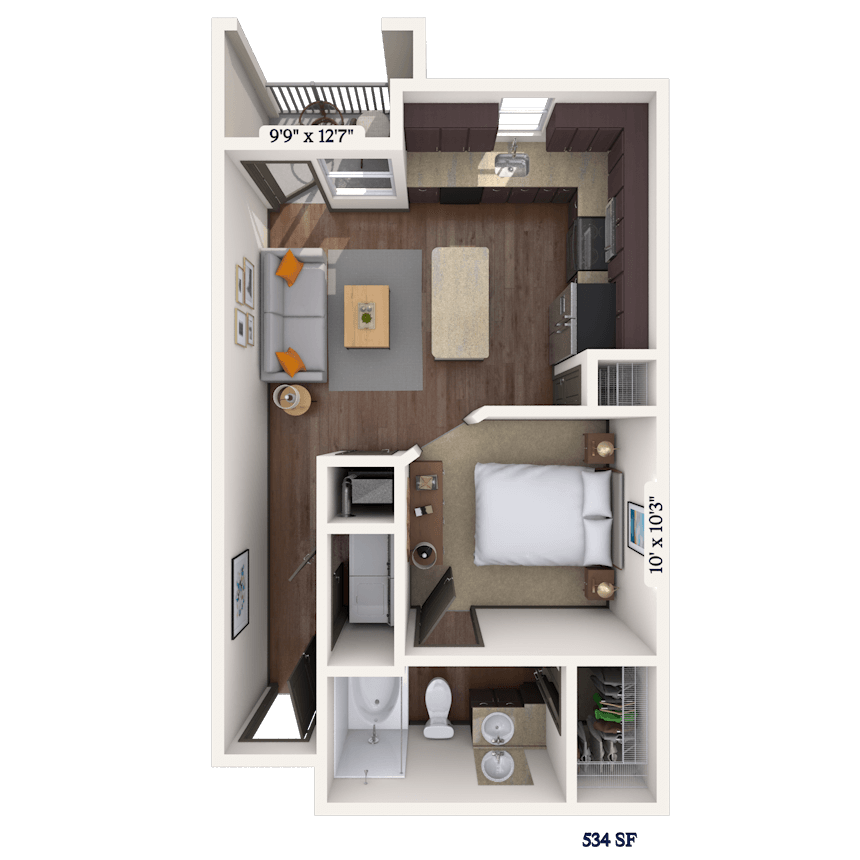 Floorplan image of unit II 13103