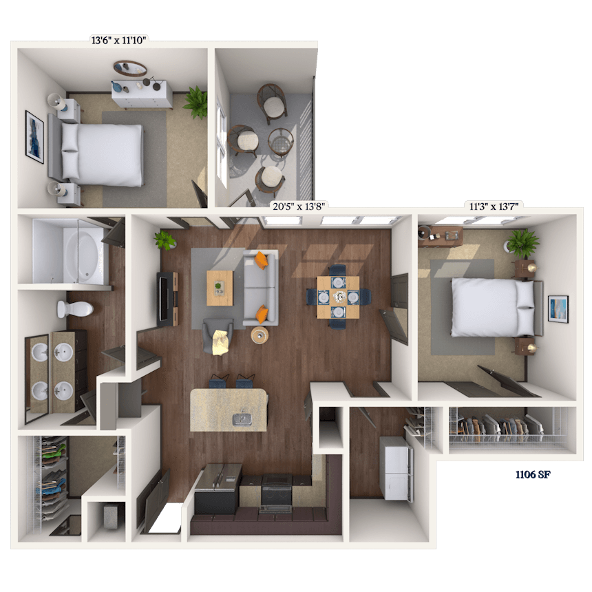 Floorplan image of unit II 9309