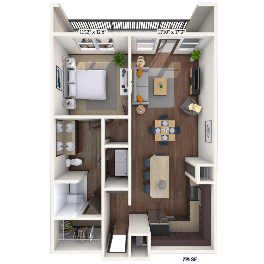 Floorplan image of unit II 13313