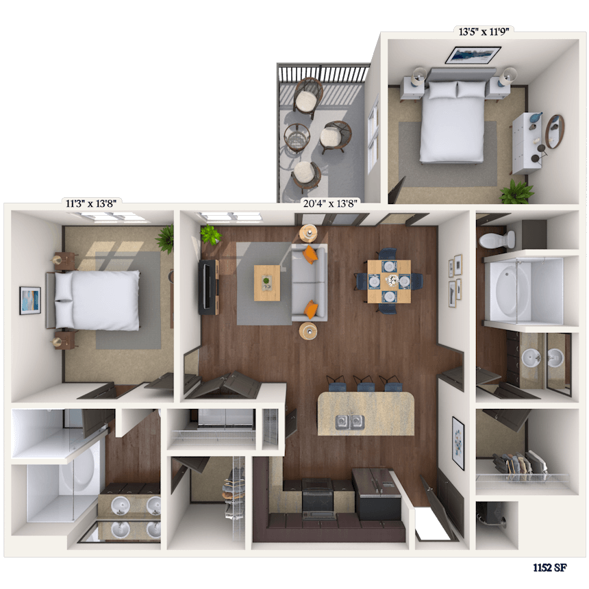 Floorplan image of unit 1419