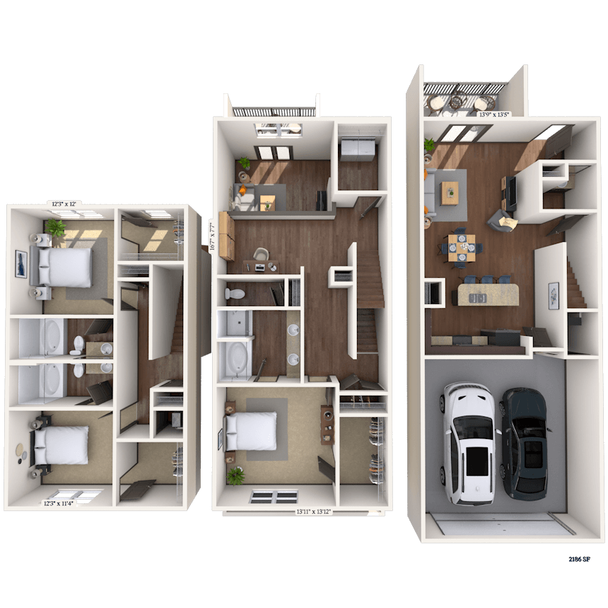 Floorplan image of unit 6104