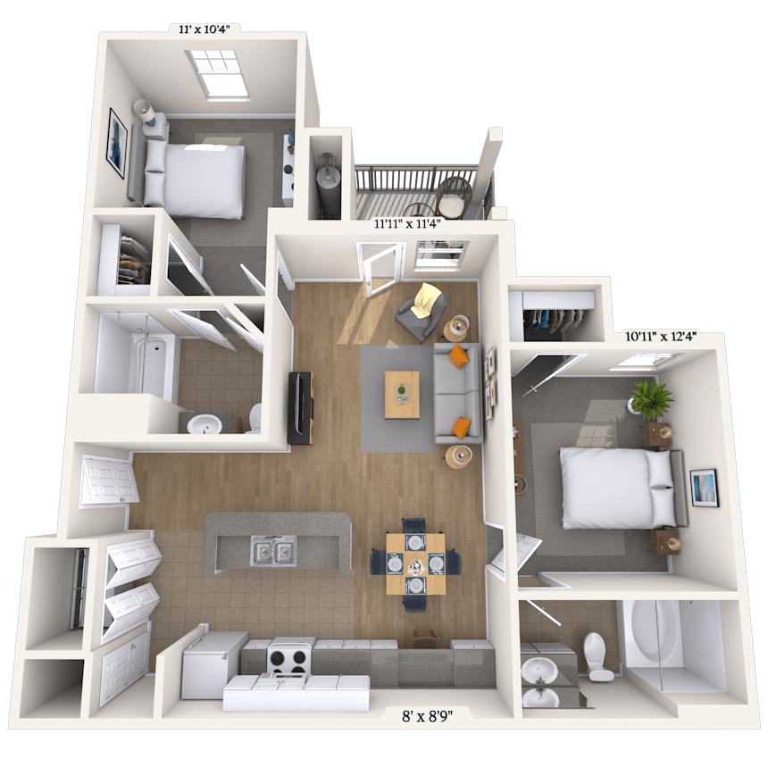Floorplan image of unit 0202102