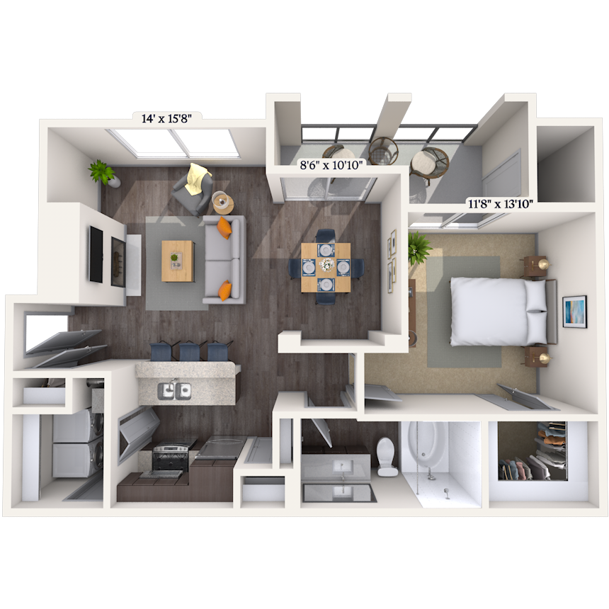 Floorplan image of unit 010427