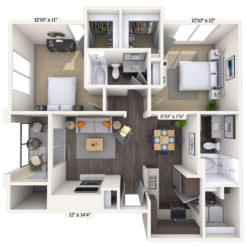 Floorplan image of unit 010515