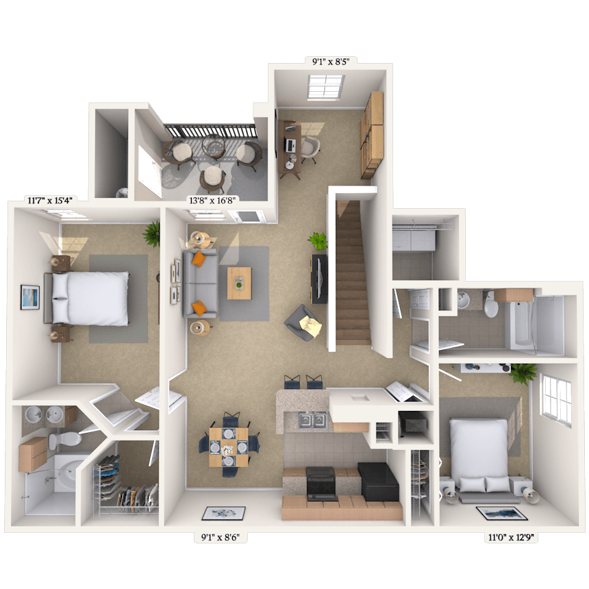 Floorplan image of unit 0107203