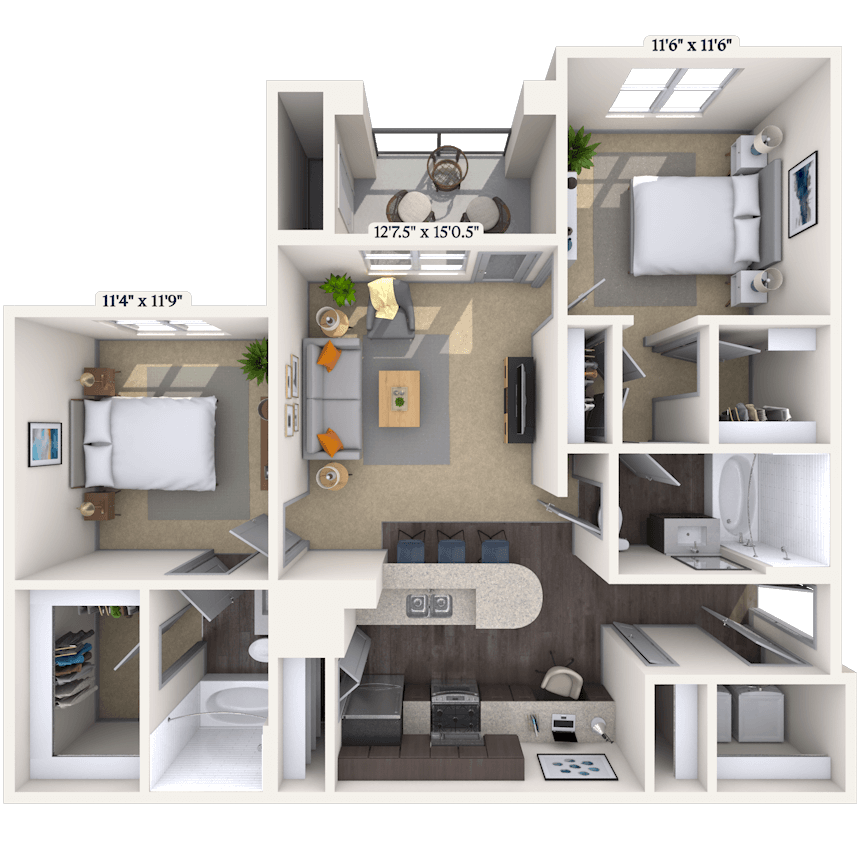 Floorplan image of unit 171714