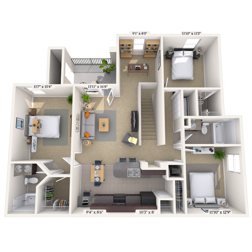 Floorplan image of unit 2020208