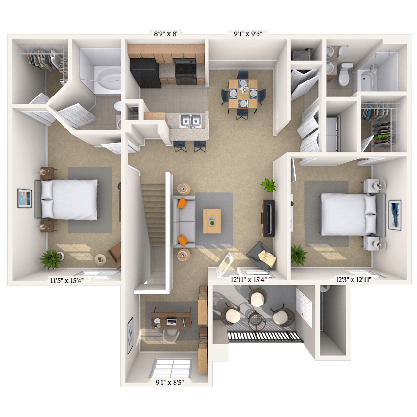 Floorplan image of unit 0123208
