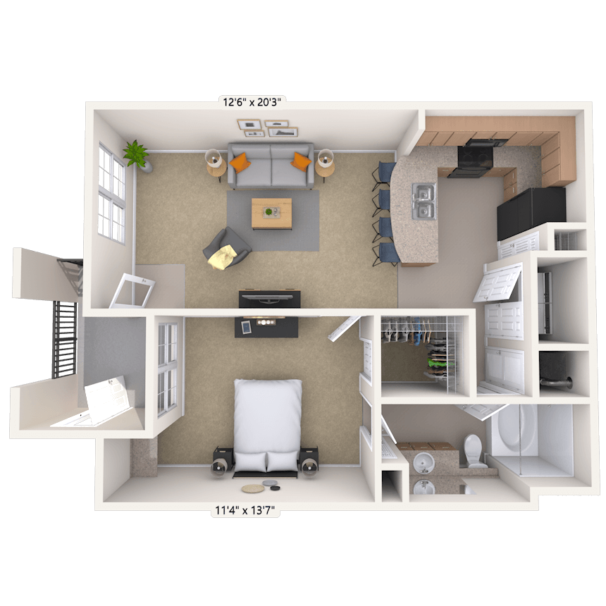 Floorplan image of unit 040433
