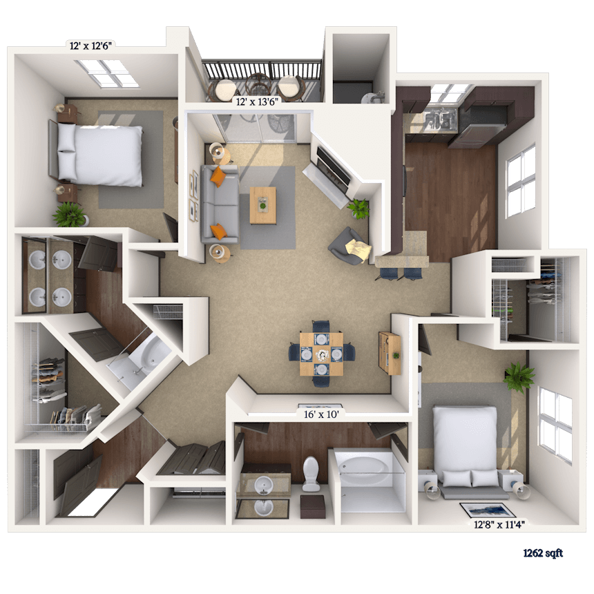 Floorplan image of unit 011538