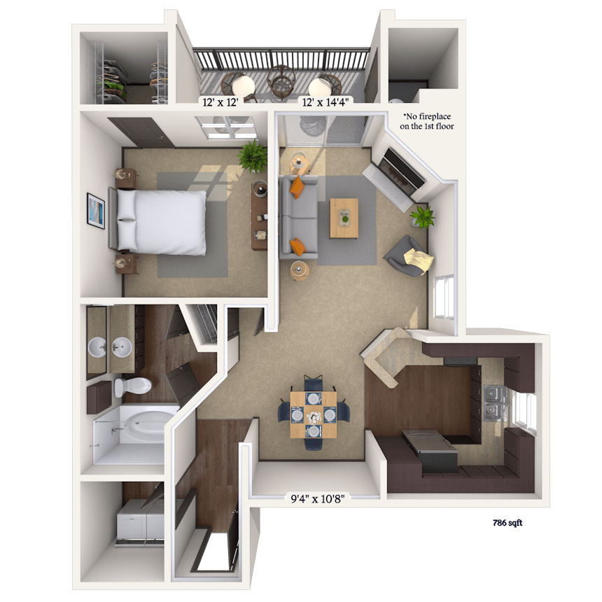 Floorplan image of unit 01321