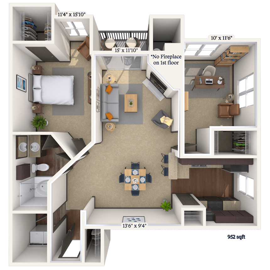 Floorplan image of unit 01521