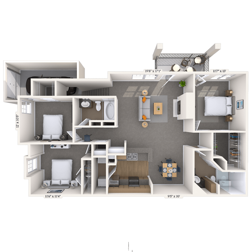 Floorplan image of unit 121222