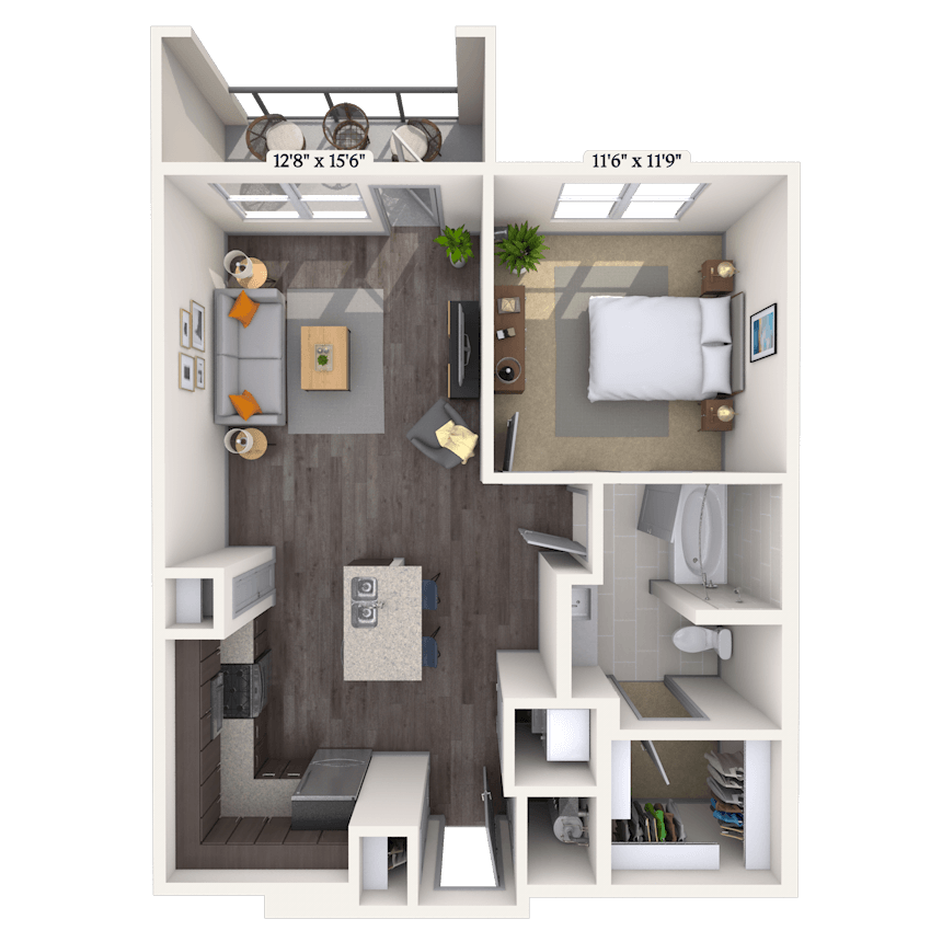 Floorplan image of unit 2221