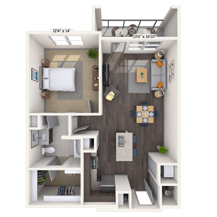 Floorplan image of unit 2624