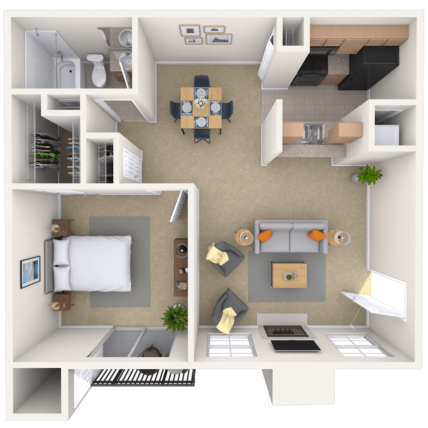 Floorplan image of unit 0118107