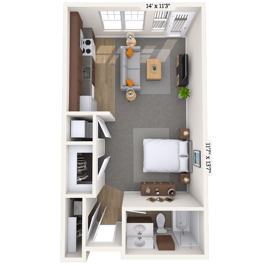 Floorplan image of unit 014155