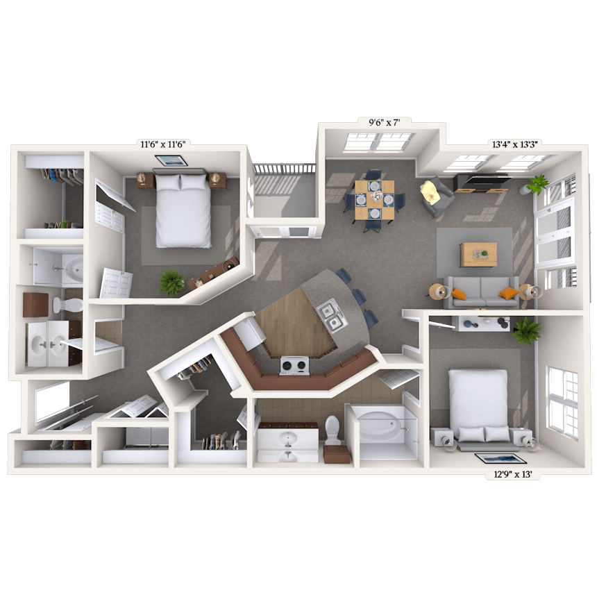 Floorplan image of unit 013421