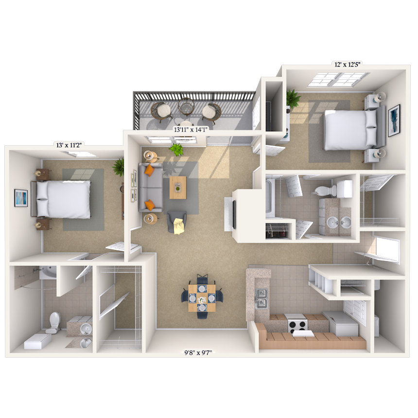 Floorplan image of unit 012231