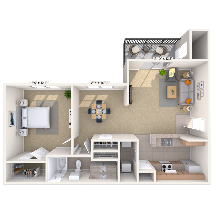 Floorplan image of unit 01432