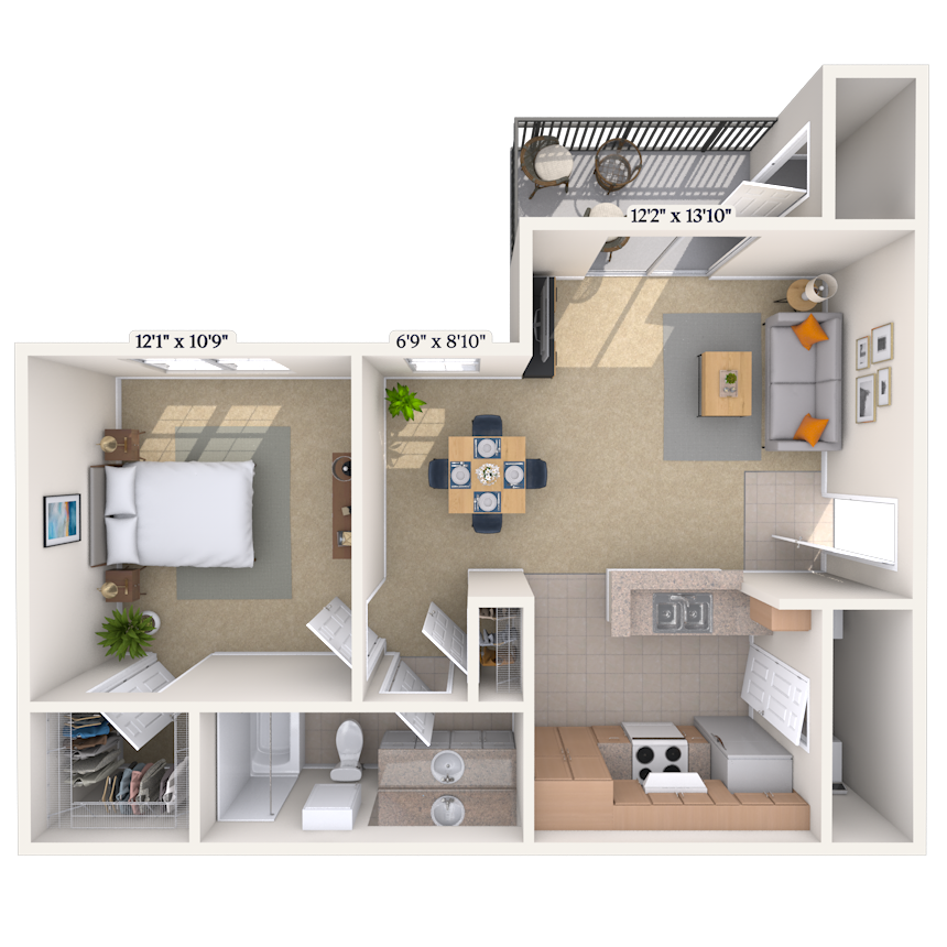 Floorplan image of unit 01817