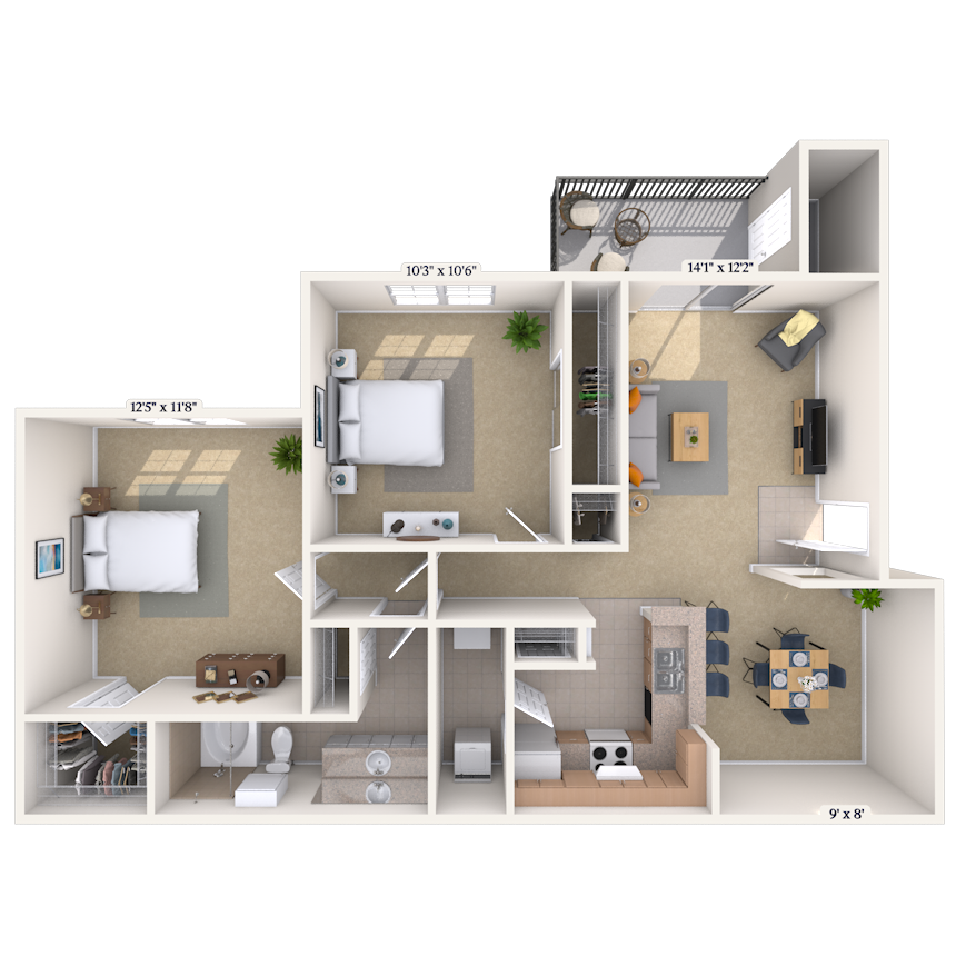 Floorplan image of unit 011016