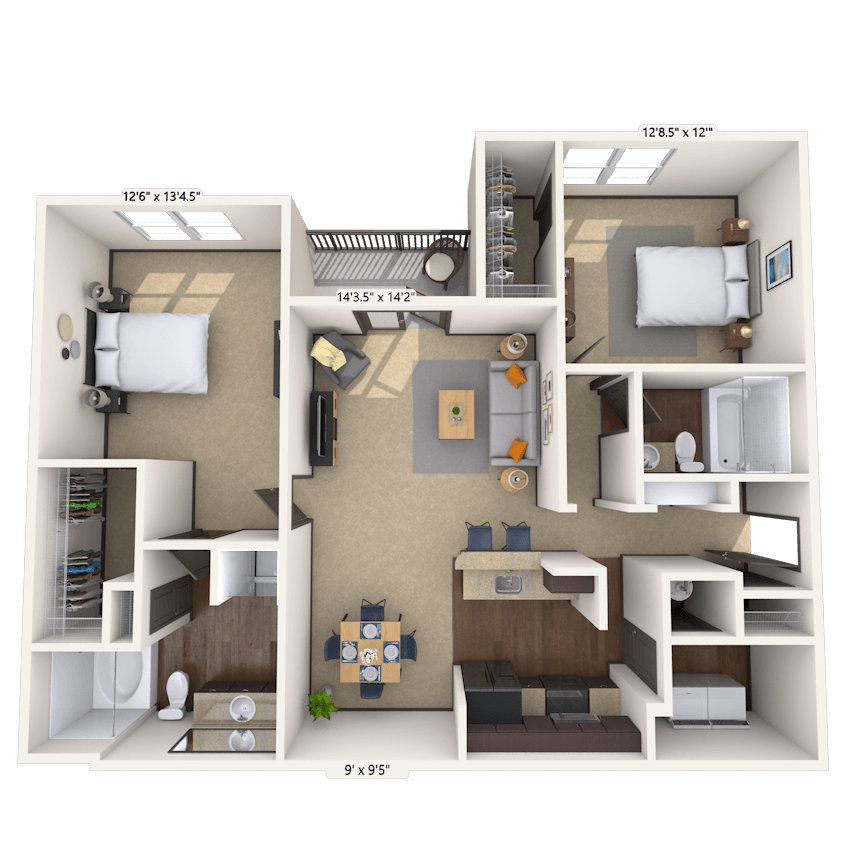 Floorplan image of unit 044208