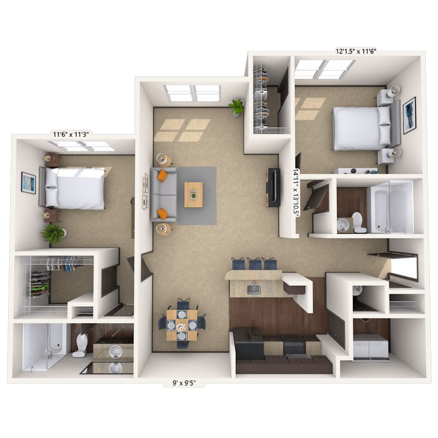 Floorplan image of unit 055323