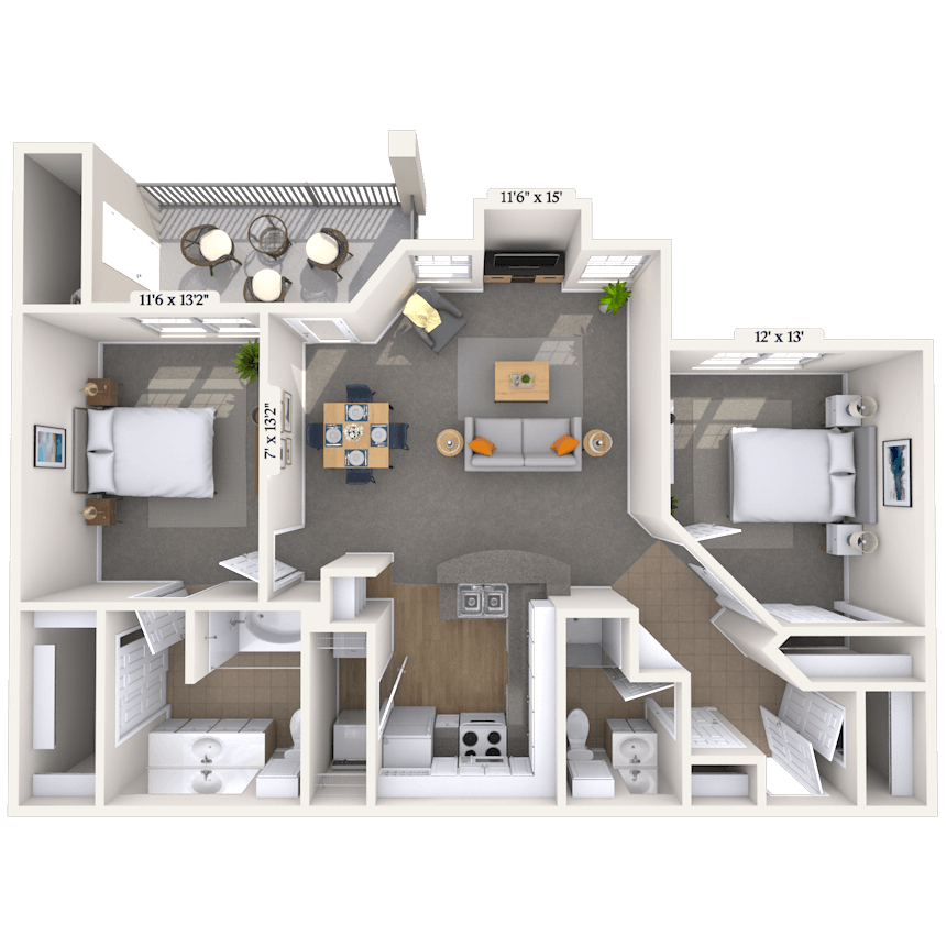 Floorplan image of unit 262613