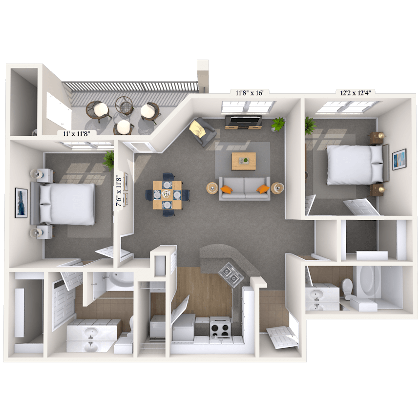 Floorplan image of unit 101024