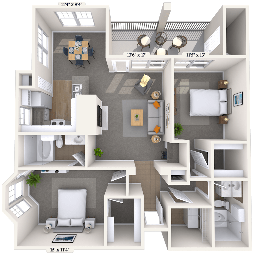 Floorplan image of unit 141432