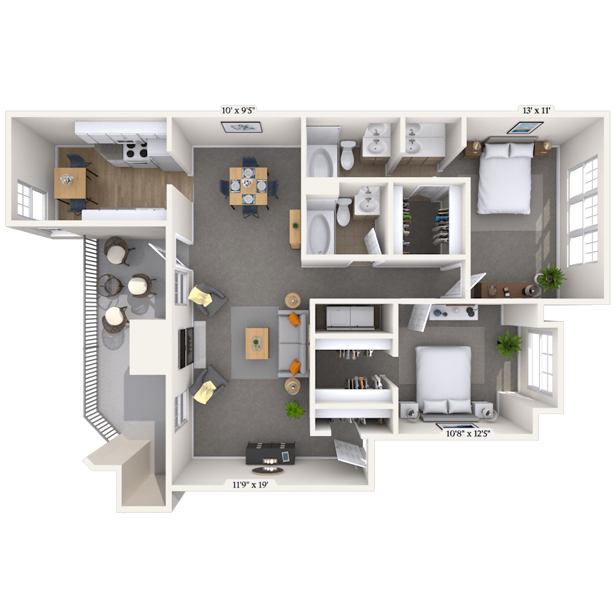 Floorplan image of unit 011211H