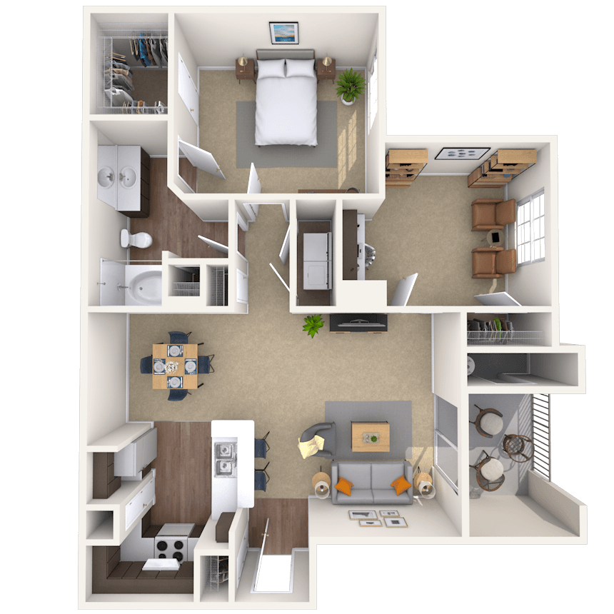 Floorplan image of unit 11104