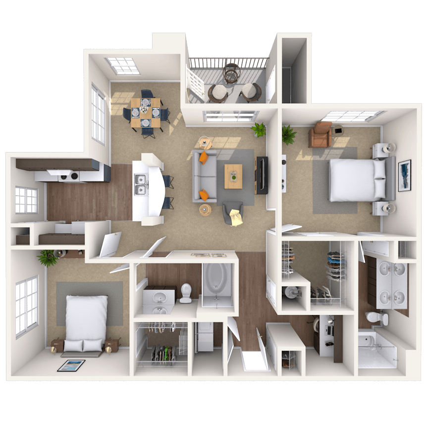 Floorplan image of unit 16301