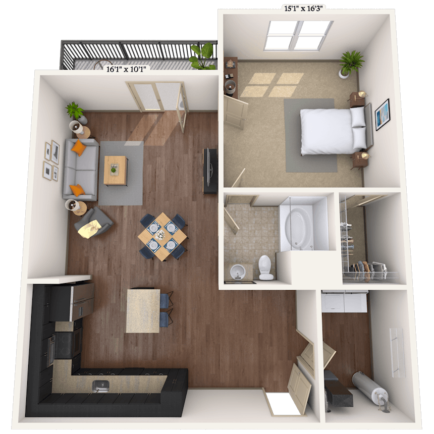 Floorplan image of unit 014054