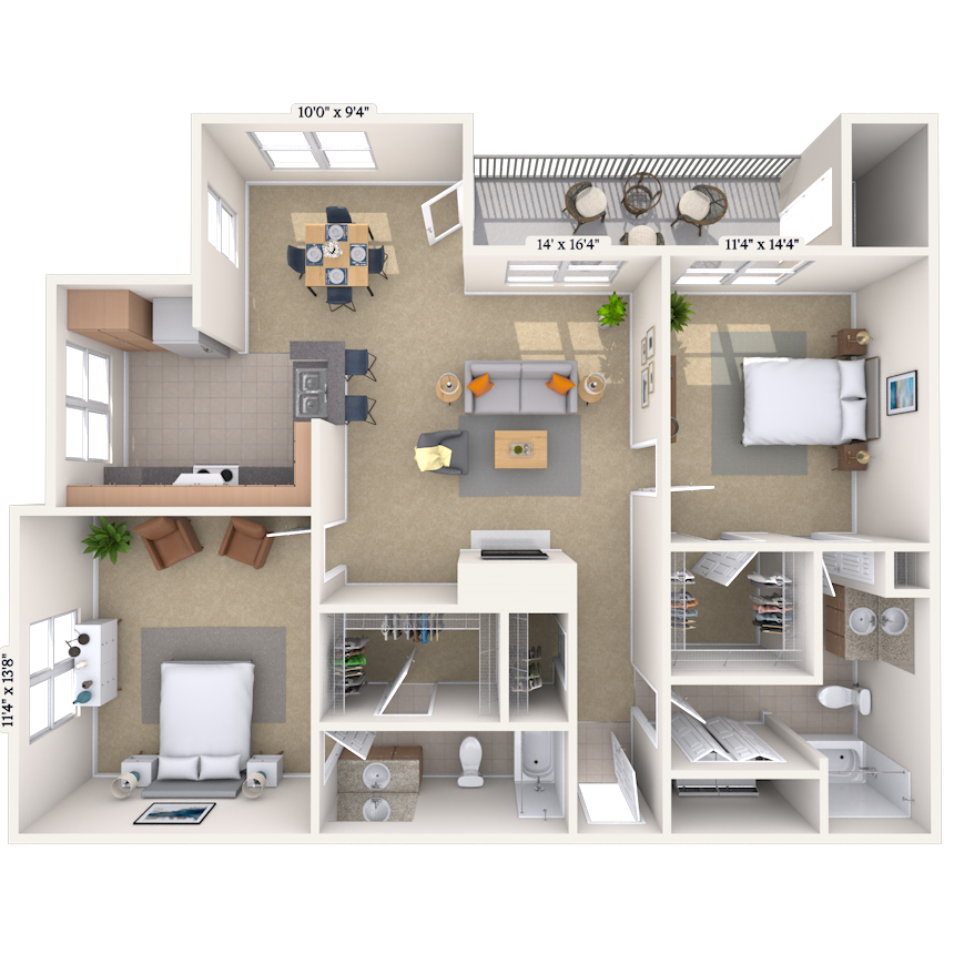 Floorplan image of unit 01118